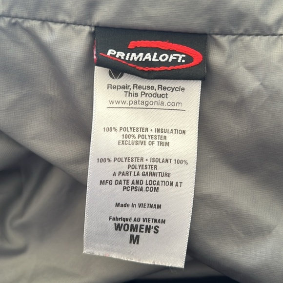 Patagonia Women’s Nano Puff Primaloft Hooded Jacket Coat in Light Gary Medium - Picture 13 of 16